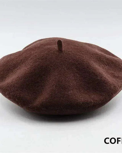 Chic French Wool Beret - Effortless Vintage Elegance for Women