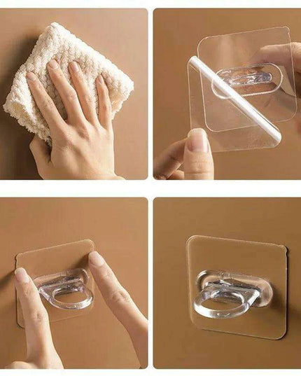 Transparent Suction Cup Hook Set for Effortless Wall Organization