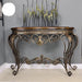 Vintage American Botanical Hallway Console Table with Ginkgo Leaf Design