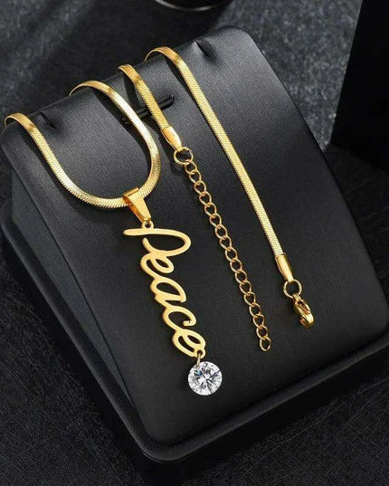 Personalized Unisex Stainless Steel Name Necklace with Chunky Chain