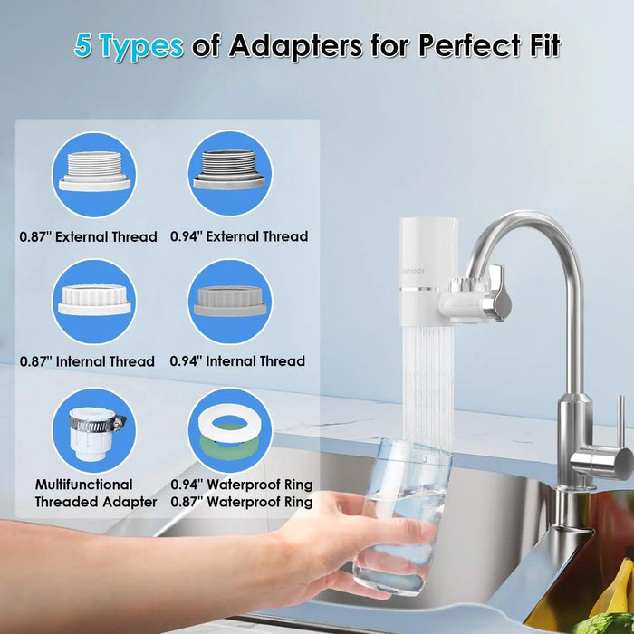 NSF Certified 5-Stage Faucet Water Filter System - Effortlessly Access Pure and Refreshing Water