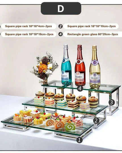 Elegant Stainless Steel Tea Buffet Stand for Sophisticated Entertaining