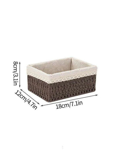 Stylish Woven Storage Basket – Versatile Organizer for Toys, Snacks, and Clothing with Convenient Handles
