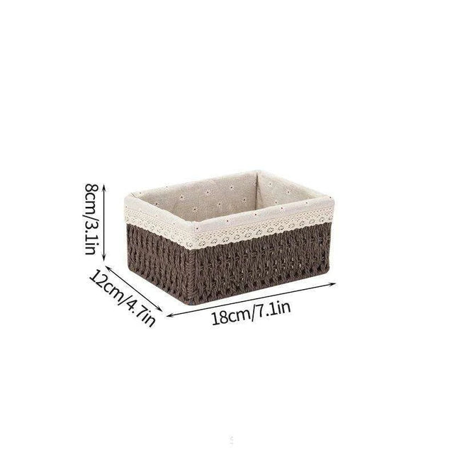 Stylish Woven Storage Basket – Versatile Organizer for Toys, Snacks, and Clothing with Convenient Handles