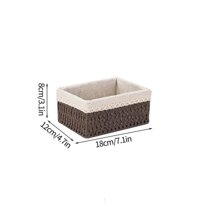 Stylish Woven Storage Basket – Versatile Organizer for Toys, Snacks, and Clothing with Convenient Handles