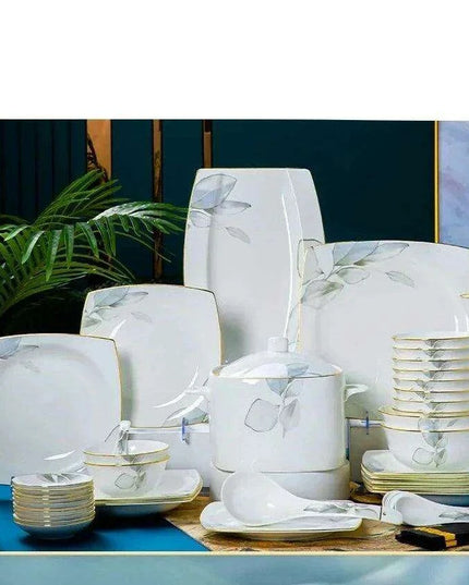 Sophisticated White Ceramic Dining Essentials Set