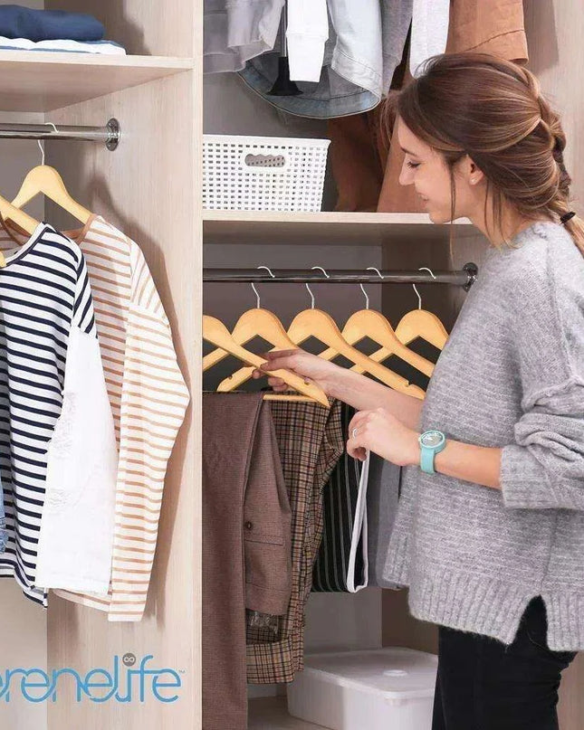 Elegant Wooden Suit Hangers Set of 30 for Ultimate Closet Style