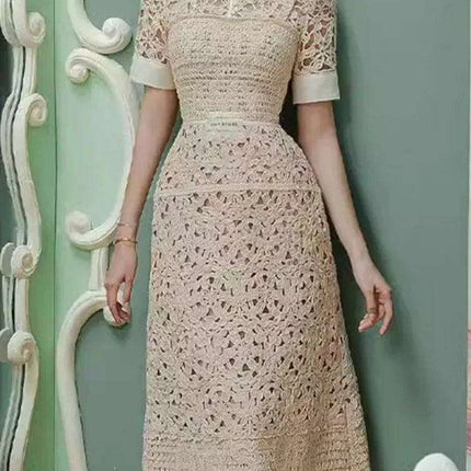 High Waist Lace Floral Evening Gown for Women