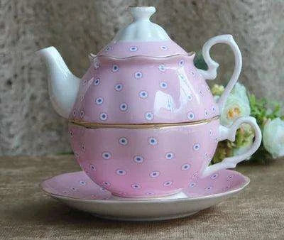 Elegant Vintage Floral Bone China Tea Set - English Rose Collection