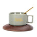 Luxurious Hand-Painted European Ceramic Coffee Mug Set with Gold Detailing - 110ml