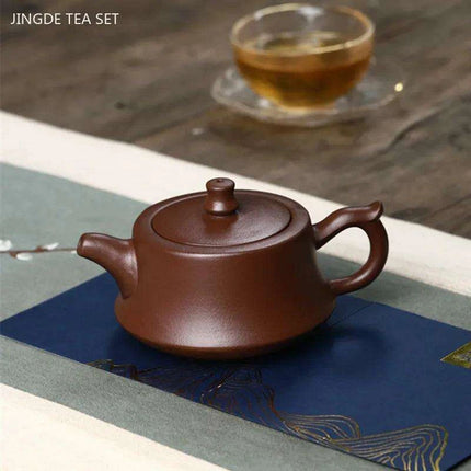 Handcrafted 180ml Yixing Purple Clay Teapot for Exquisite Dahongpao and Oolong Experiences