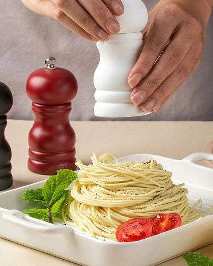 Elegant Solid Wood Adjustable Salt and Pepper Mill Set for Outdoor Dining
