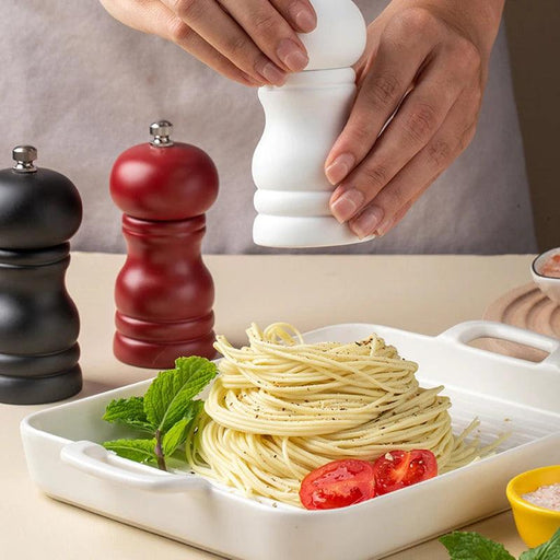 Elegant Solid Wood Adjustable Salt and Pepper Mill Set for Outdoor Dining