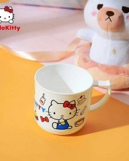 Sanrio Character Kids' Breakfast Water Cup Set Featuring Hello Kitty and My Melody - Fun and Whimsical Design