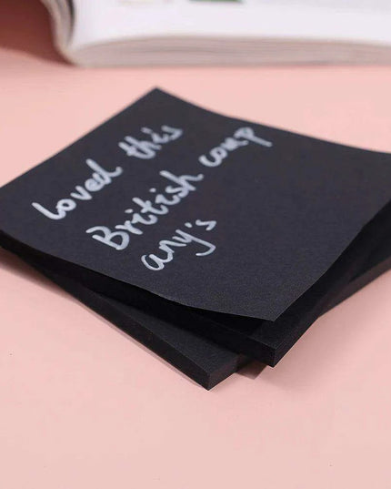 Sleek Black Sticky Note Collection - Perfect for Highlighting and More