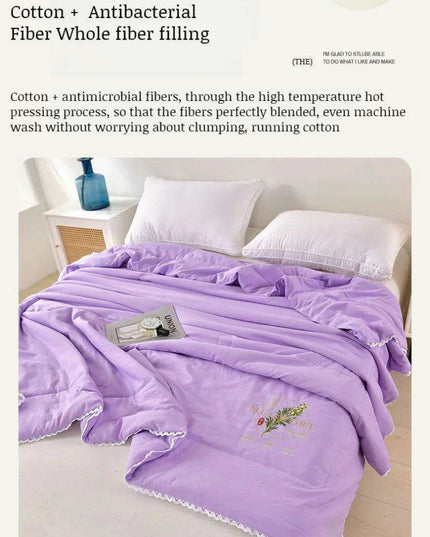 Wormwood Infused Lightweight Cotton Summer Quilt with Mosquito Protection