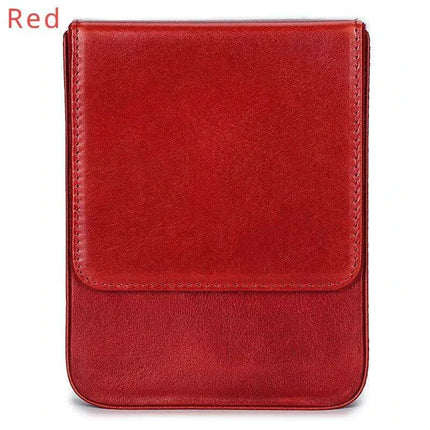 Elegant Genuine Leather Pen Organizer - Stylish Storage for Office and Travel