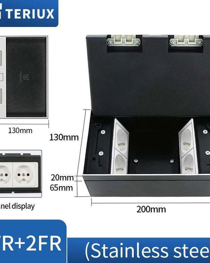 Interchangeable Stainless Steel Floor Socket with Custom Modular Design