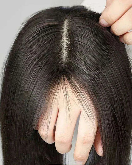 Chic Bangs Remy Human Hair Topper for Volume and Style Enhancement