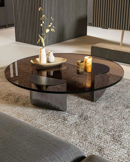 Elegant Nordic Transparent Round Coffee Table