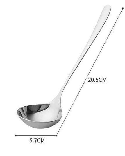 Long Handled Stainless Steel Spoon for Hot Pot, Ice Cream, and More