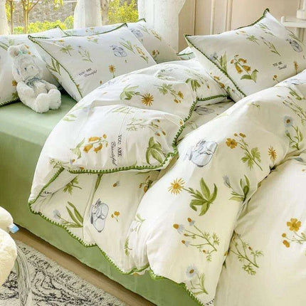 Floral Serenity Cotton Bedding Collection for Girls