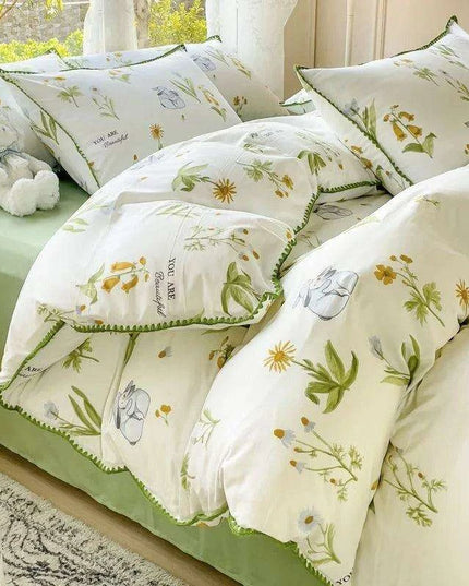Floral Serenity Cotton Bedding Collection for Girls
