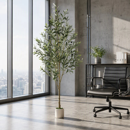 Artificial Olive Tree with Adjustable Branches — 5, 6 or 7 ft