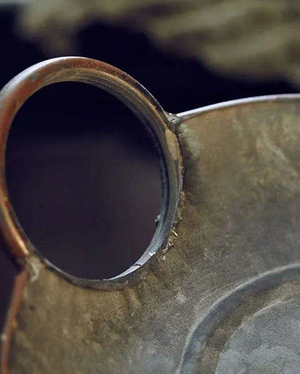 Antique-Inspired European Wrought Iron Serving Tray with Elegant Handles