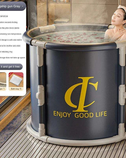 Luxury Foldable Spa Bathtub with Steam Cover - Transform Your Home into a Relaxation Oasis