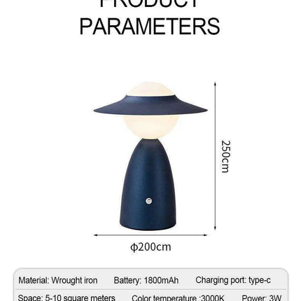 Swordsman Rechargeable Touch Dimming Desk Lamp - Modern Elegance for Home and Office