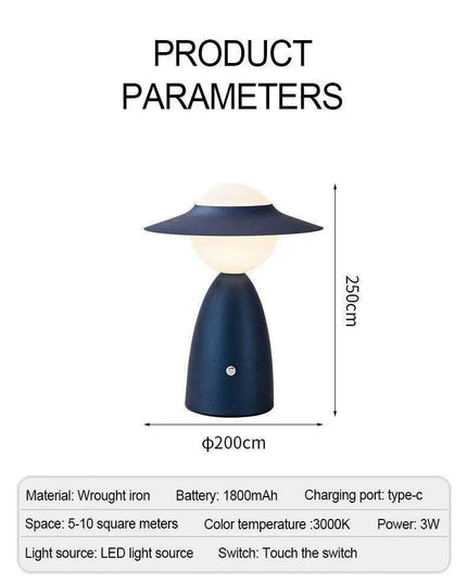 Swordsman Rechargeable Touch Dimming Desk Lamp - Modern Elegance for Home and Office