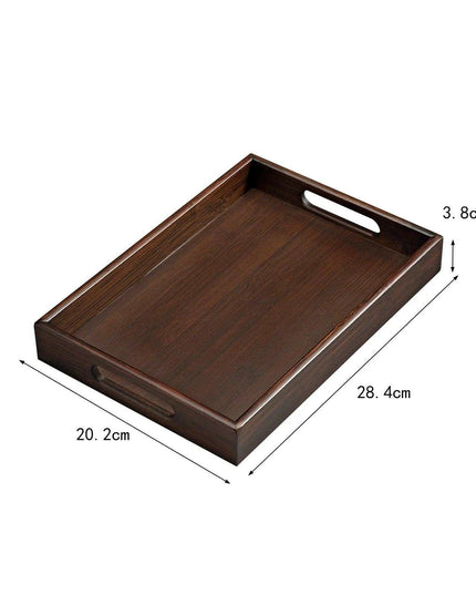 Charming Rustic Wood Serving Tray with Comfortable Handles - Ideal Multi-Purpose Centerpiece for Every Gathering