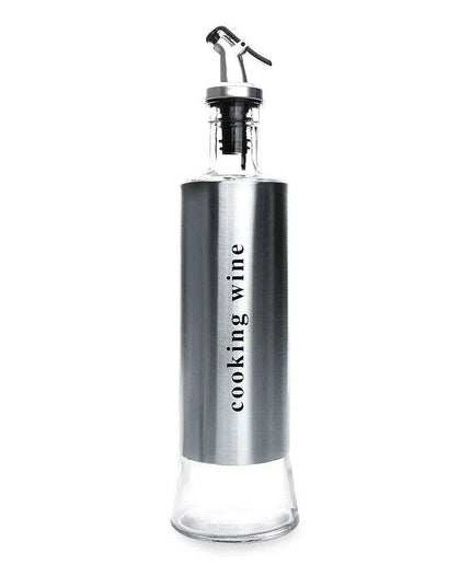 Chic Stainless Steel Oil Dispensing and Spice Jar Ensemble - Transform Your Cooking Journey