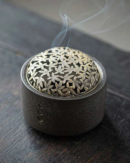 Elegant Zen Ceramic Incense Burner with Mesh Cover - Stylish Home Decor Ashtray and Relaxation Plate