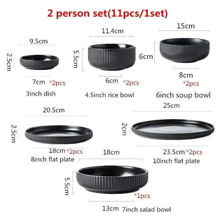 Contemporary Matte Nordic Ceramic Dining Set - Embrace Japanese Elegance for Every Occasion