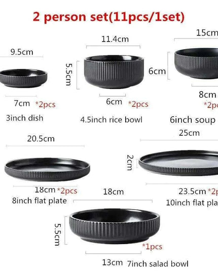 Contemporary Matte Nordic Ceramic Dining Set - Embrace Japanese Elegance for Every Occasion