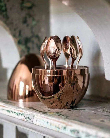 Coffee Silver Dessert Spoon and Fork set