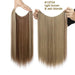 20-Inch Versatile Adjustable Invisible Wire Hair Extensions - Curly and Sleek Options