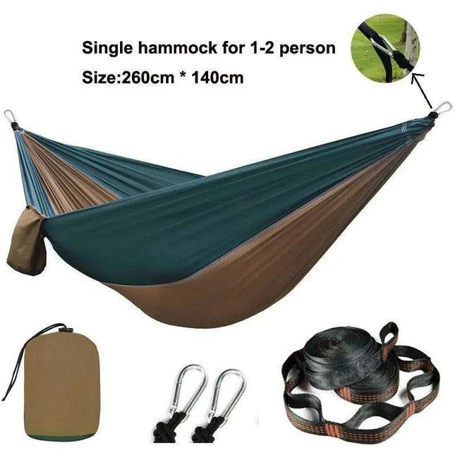 Zowee Ultimate Adventure Hammock Set with Tree Straps & Heavy-Duty Carabiners | Ultra-Durable Parachute Nylon