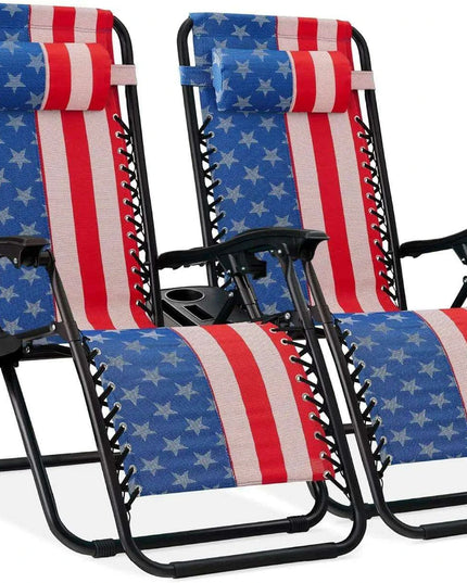 Luxury Zero Gravity Lounge Chairs Set with Accessories in Elegant Black