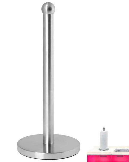 Sleek Stainless Steel Kitchen Roll Holder with Dual Mounting Options