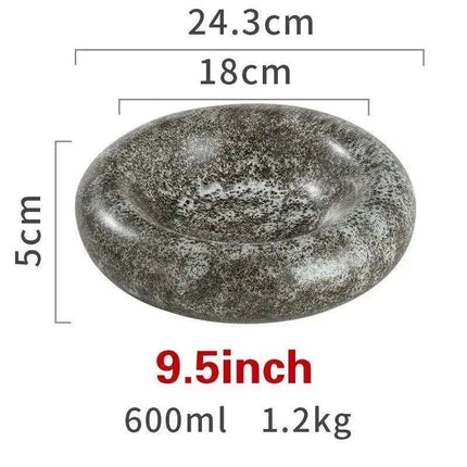 Artisan Japanese Ceramic Dinner Plates Set with Unique Artistic Patterns for Gourmet Dining