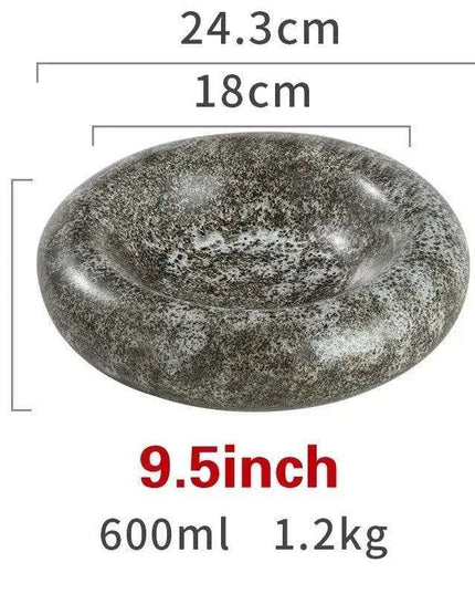 Artisan Japanese Ceramic Dinner Plates Set with Unique Artistic Patterns for Gourmet Dining