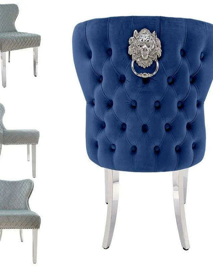 Sleek Contemporary Dining Chairs with Stylish Stainless Steel Frame