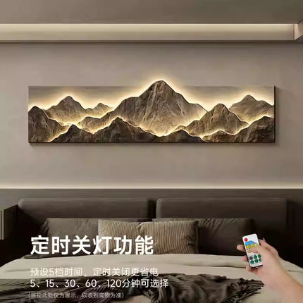 Luxury Bedside LED Wall Lamp with Back Support & Artwork