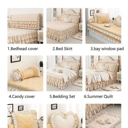 Elegant Leopard Print Ruffled Cotton Bedding Set - 4-Piece Korean-Inspired Duvet Collection with Bed Skirt