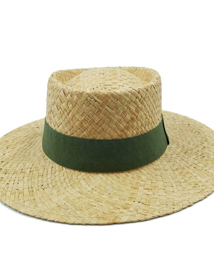 Chic Adjustable Wide Brim Straw Hat for Women - Stylish Sun Protection Beach Accessory Available in 50 Colors