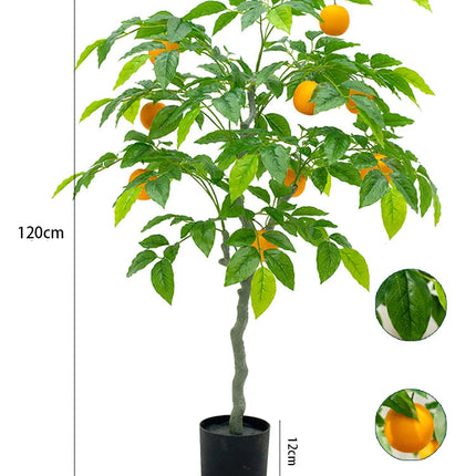 for Home Office Decoration Indoor Outdoor Plants simulation-lemon-tree-green-plant-pot-plant-decoration-bionic-fake-green-orange-tree-shooting-props-fake-plants-bonsai-2