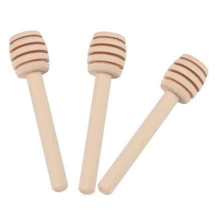 Innovative Wooden Honey Stirrer with Unique Groove Design for Effortless Blending